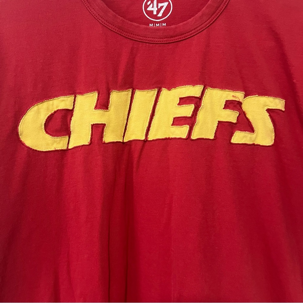 47 Red and Gold Chiefs Short Sleeve Embroidered Tee - Medium - Picture 2 of 6